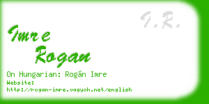 imre rogan business card